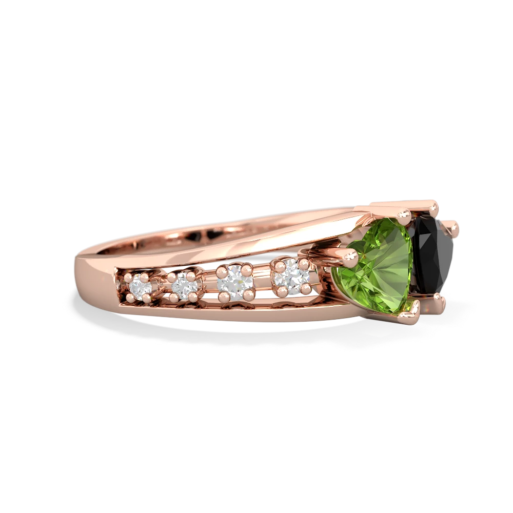 Peridot Heart To Heart 14K Rose Gold ring R3342