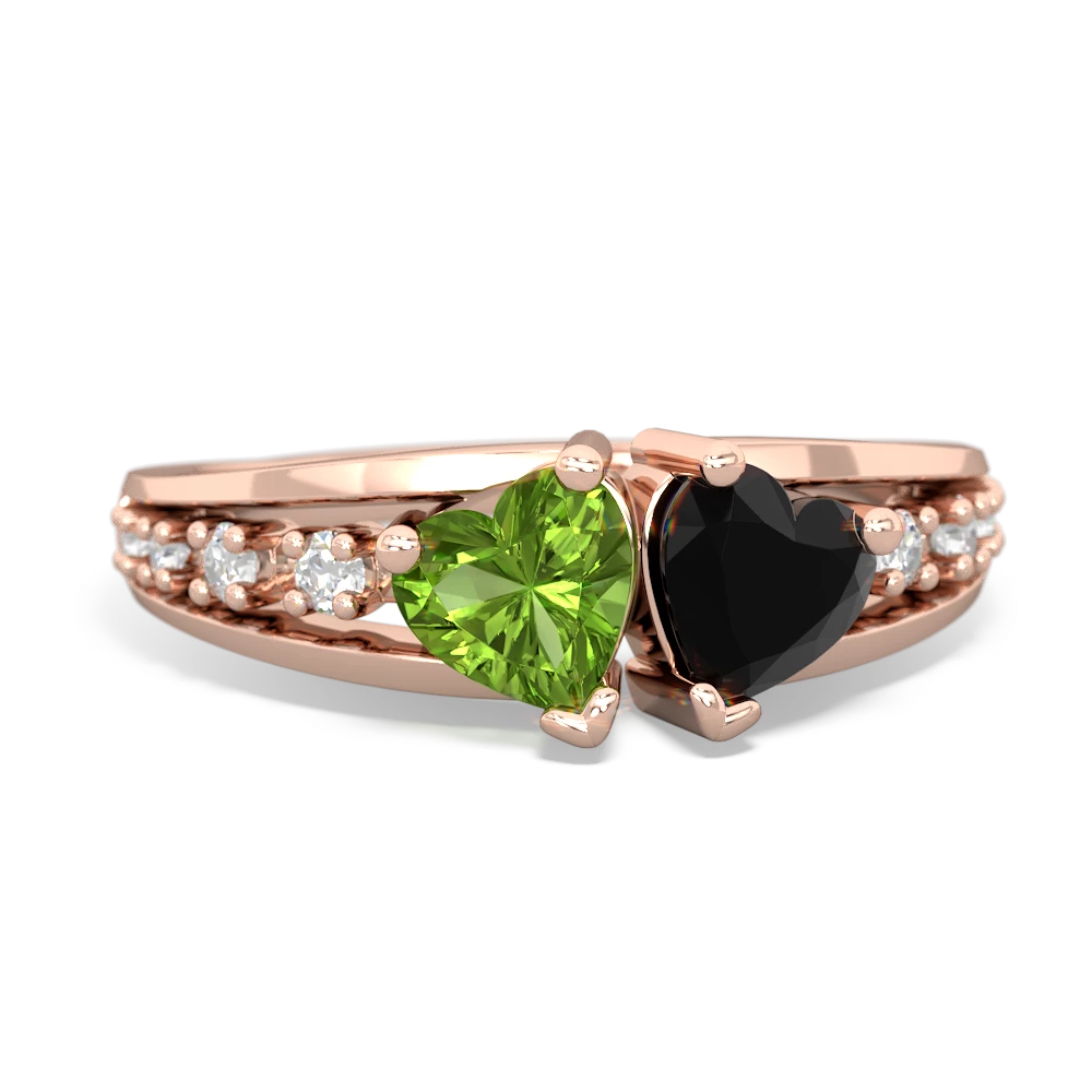 Peridot Heart To Heart 14K Rose Gold ring R3342