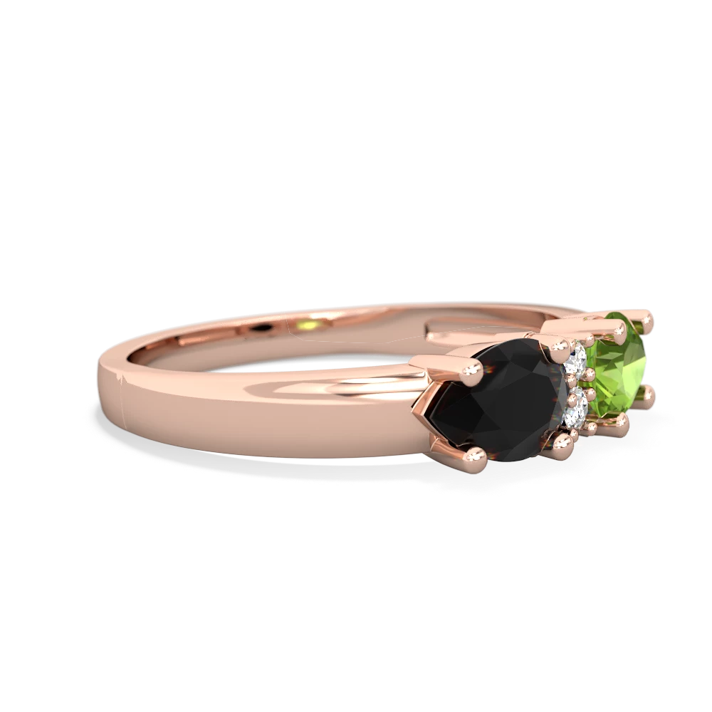 Peridot Pear Bowtie 14K Rose Gold ring R0865