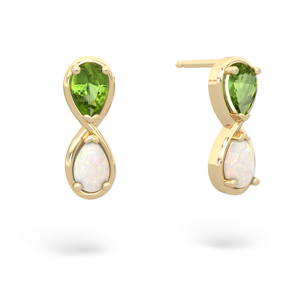 Peridot Infinity 14K Yellow Gold earrings E5050