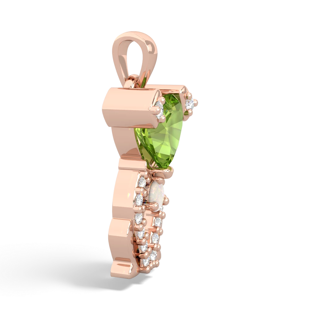 Peridot Puppy Love 14K Rose Gold pendant P5800