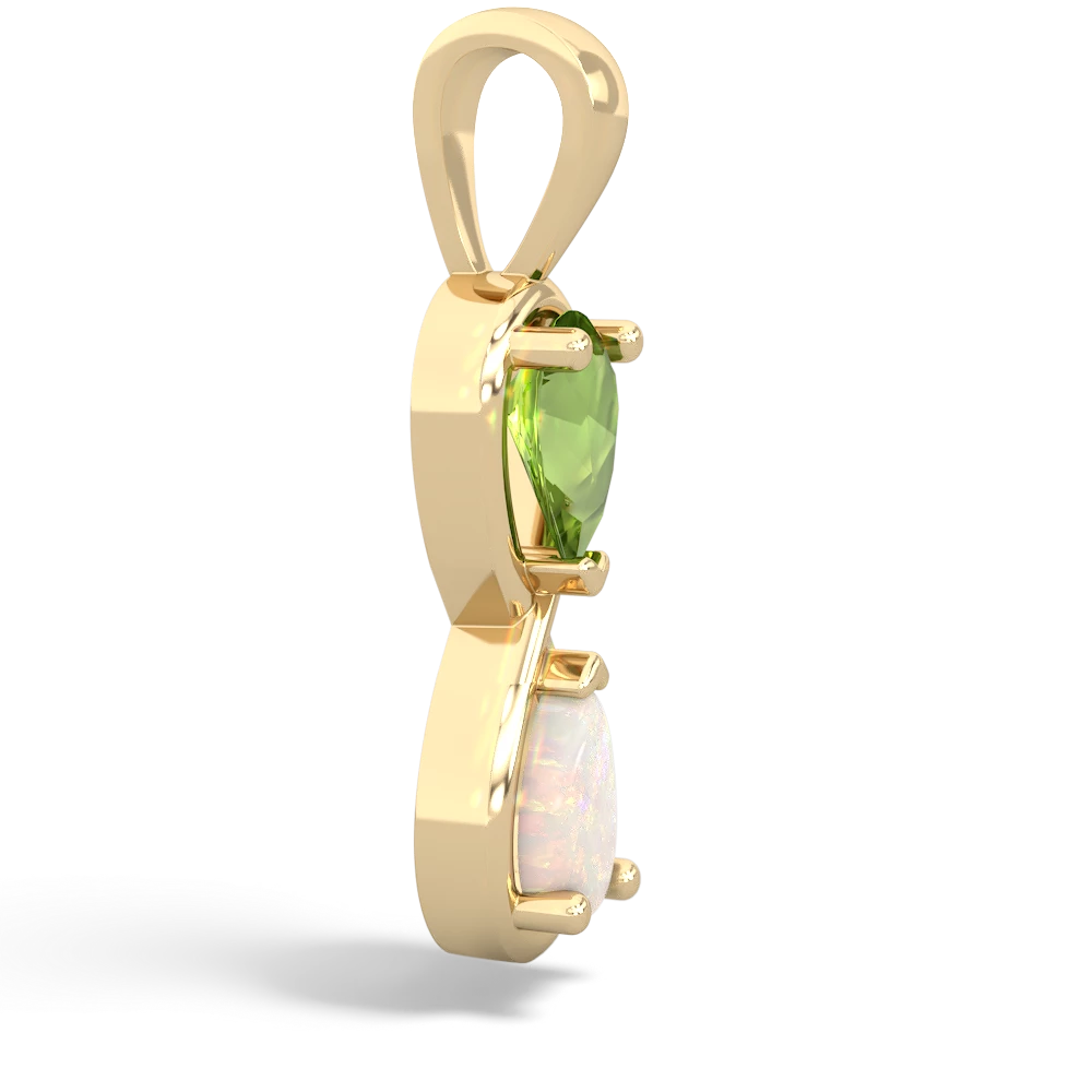 Peridot Infinity 14K Yellow Gold pendant P5050