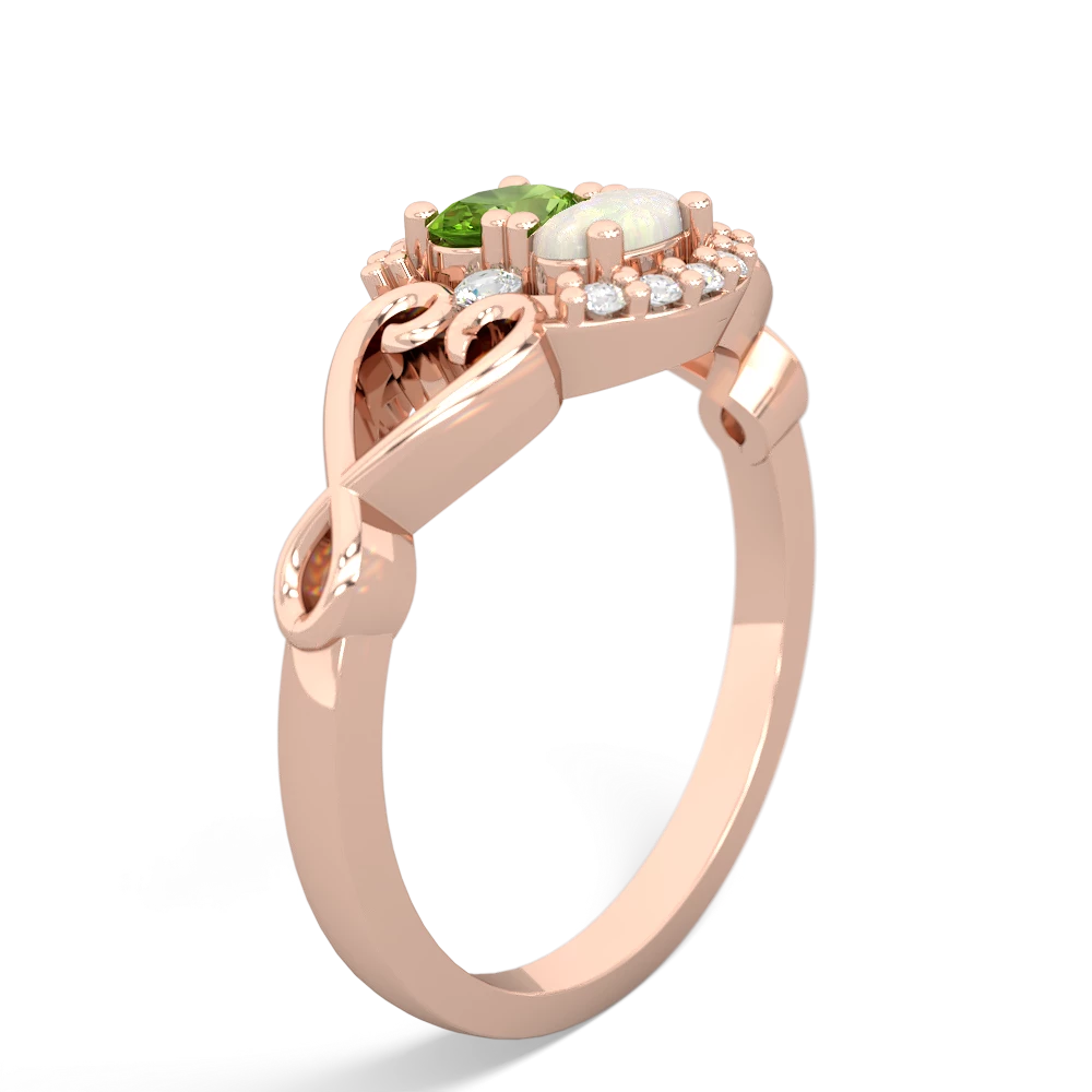 Peridot Love Nest 14K Rose Gold ring R5860