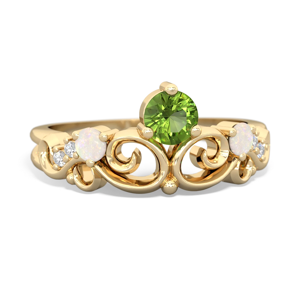 Peridot Crown Keepsake 14K Yellow Gold ring R5740