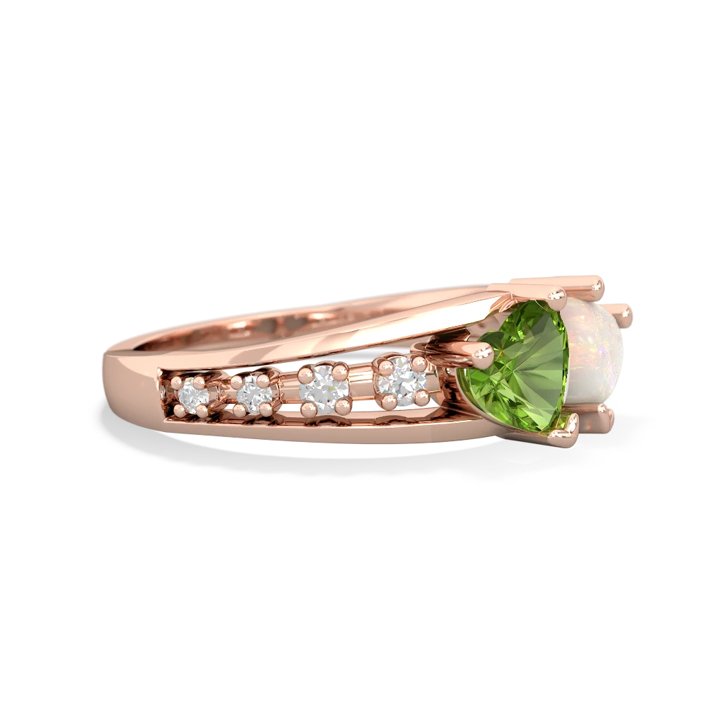 Peridot Heart To Heart 14K Rose Gold ring R3342