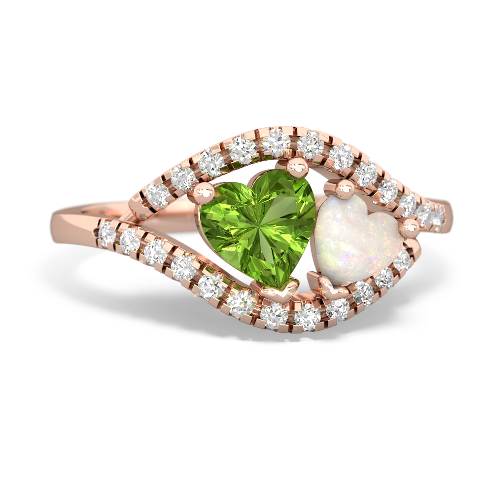 Peridot Mother And Child 14K Rose Gold ring R3010