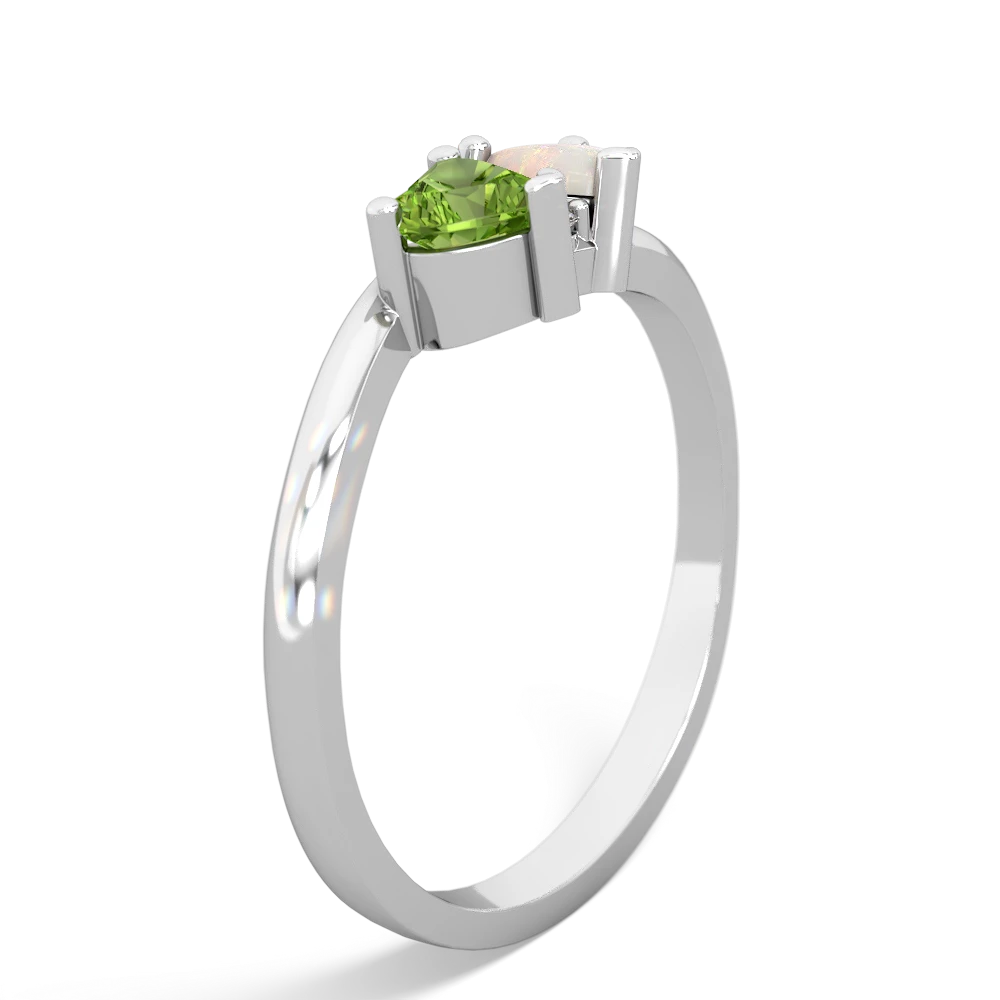 Peridot Sweethearts 14K White Gold ring R5260