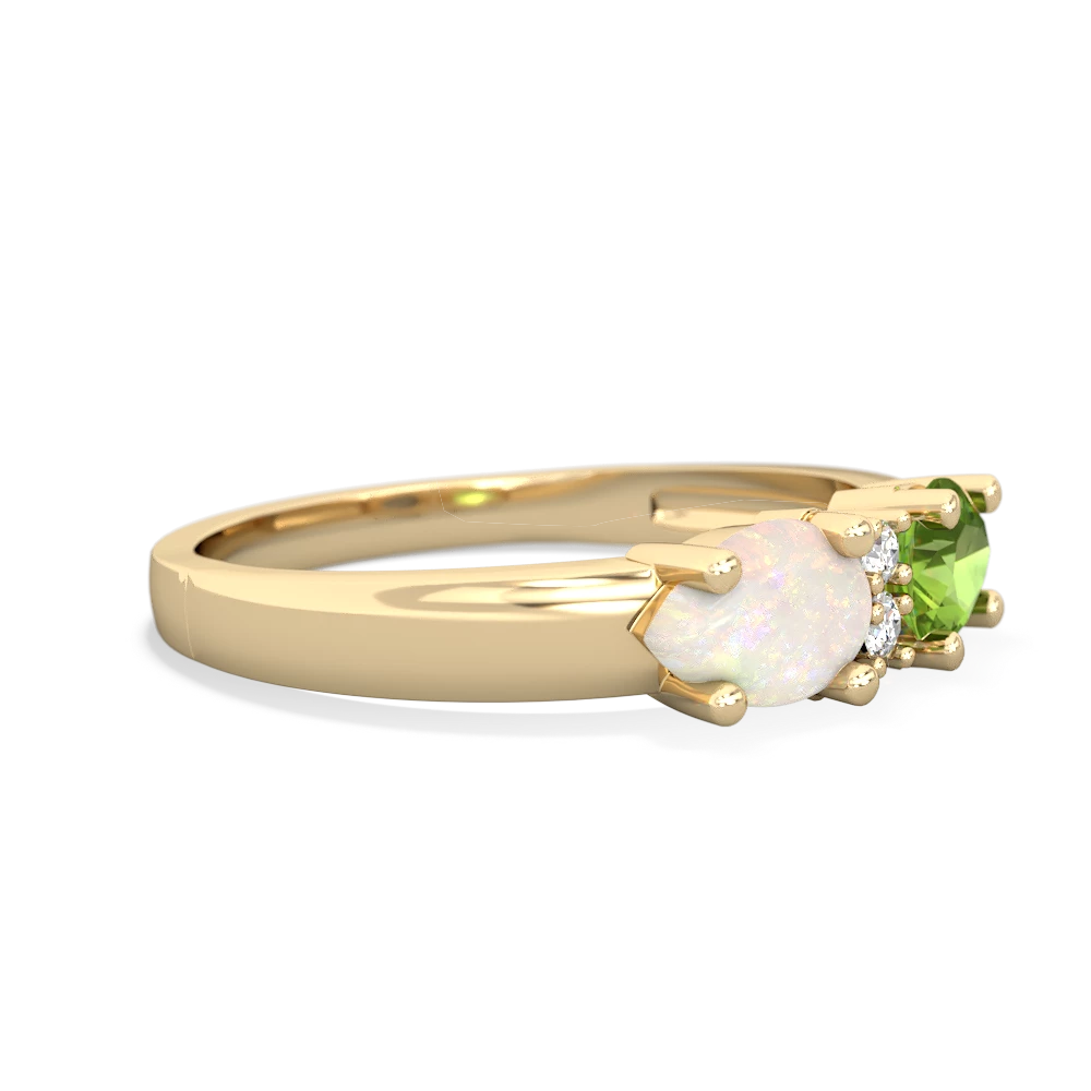 Peridot Pear Bowtie 14K Yellow Gold ring R0865