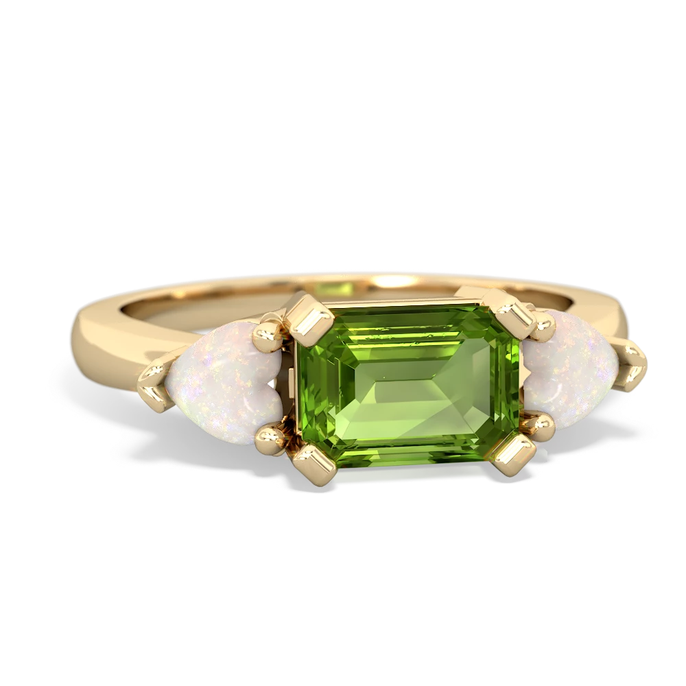 Peridot Three Stone 14K Yellow Gold ring R5235