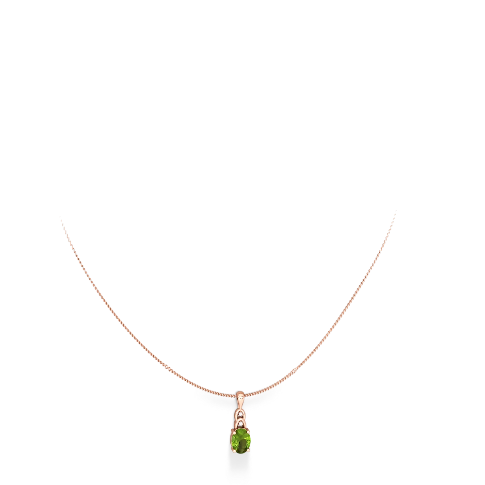 Peridot Links 14K Rose Gold pendant P4032