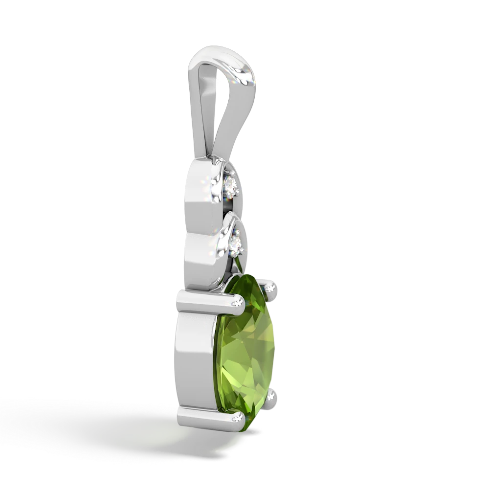 Peridot Links 14K White Gold pendant P4032