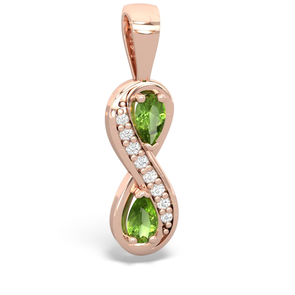 Rose gold deals peridot necklace