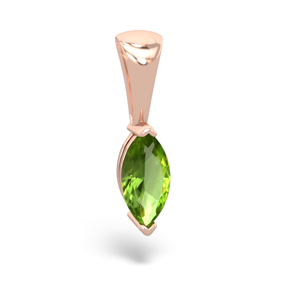 Peridot 8X4 Marquise 14K Rose Gold pendant P1701