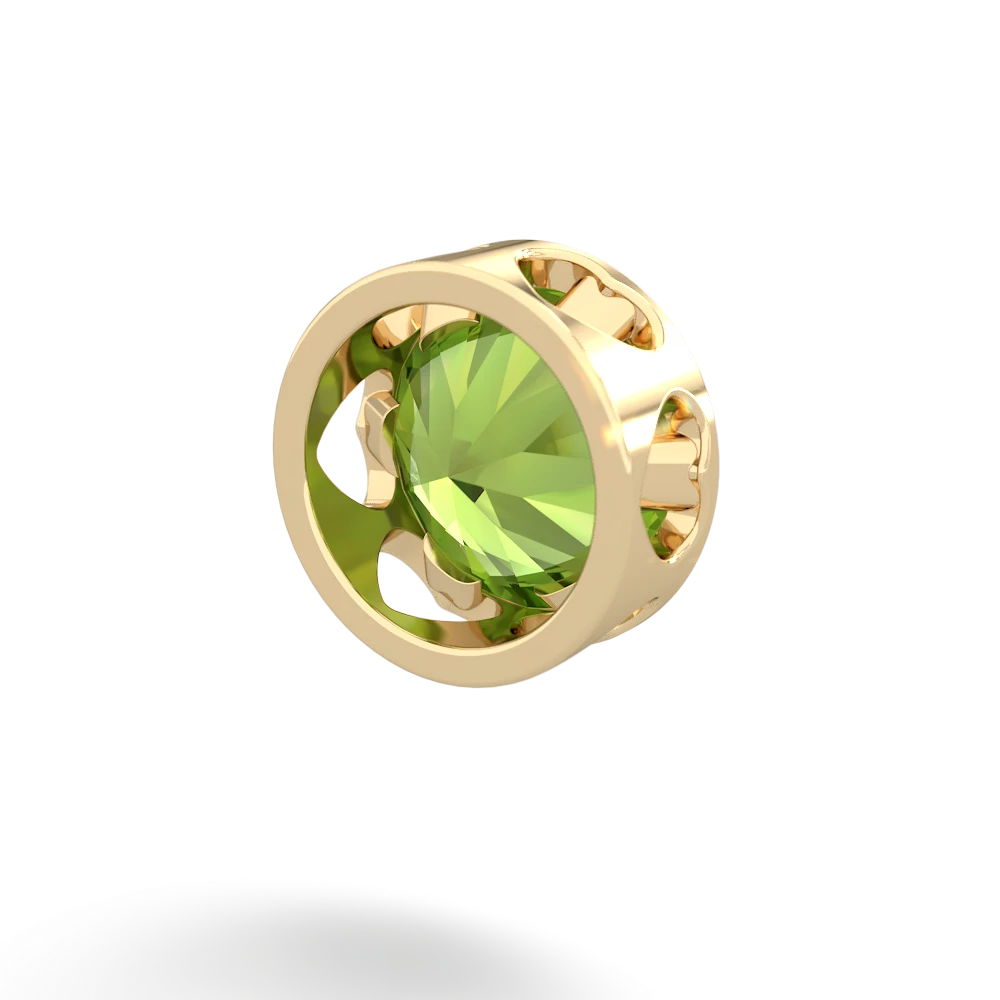 Peridot 8Mm Slide 14K Yellow Gold pendant P3788