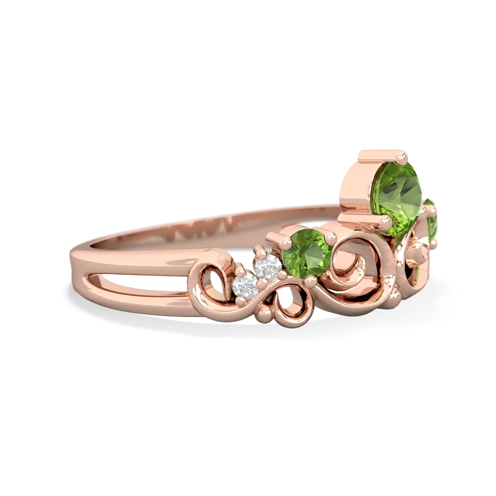 Peridot Crown Keepsake 14K Rose Gold ring R5740