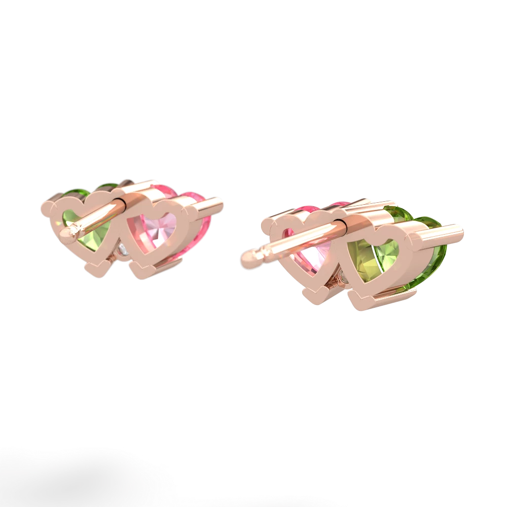 Peridot Sweethearts 14K Rose Gold earrings E5260