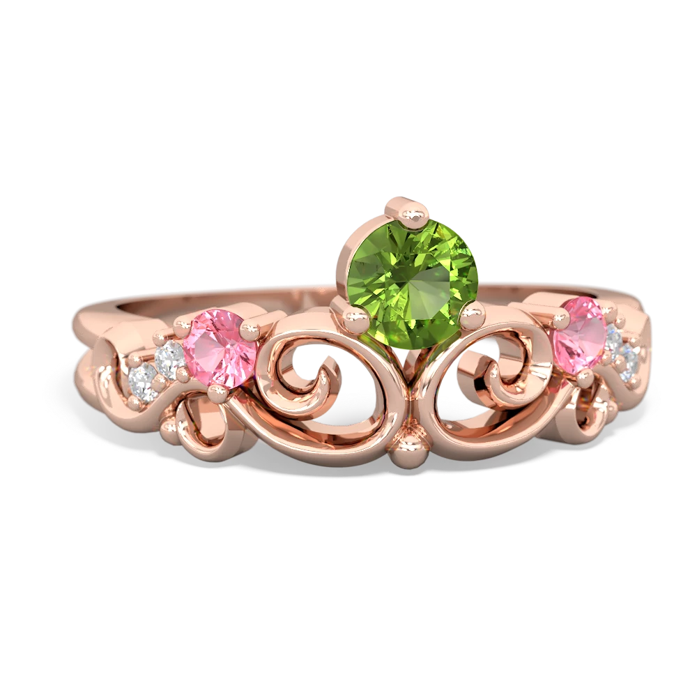 Peridot Crown Keepsake 14K Rose Gold ring R5740