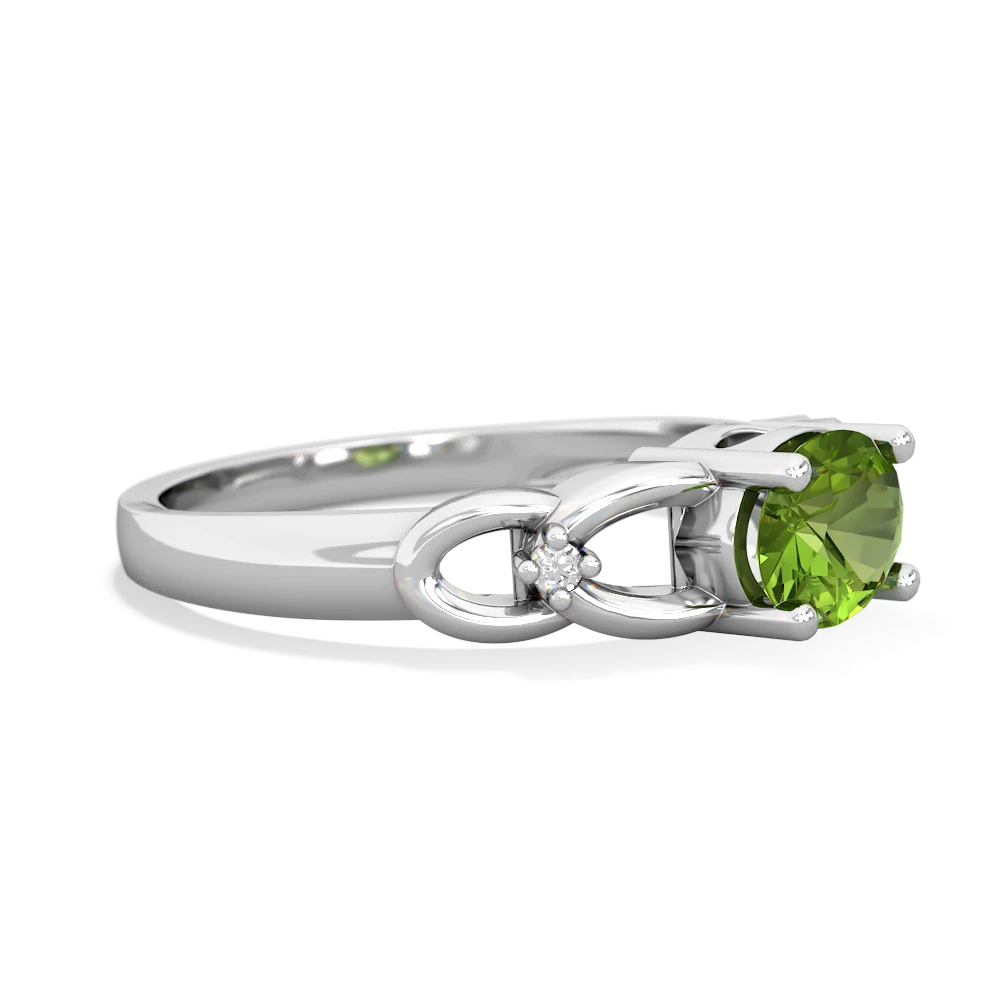 Peridot Links 14K White Gold ring R4032