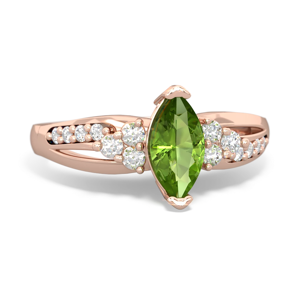 Peridot Royal Marquise 14K Rose Gold ring R2343