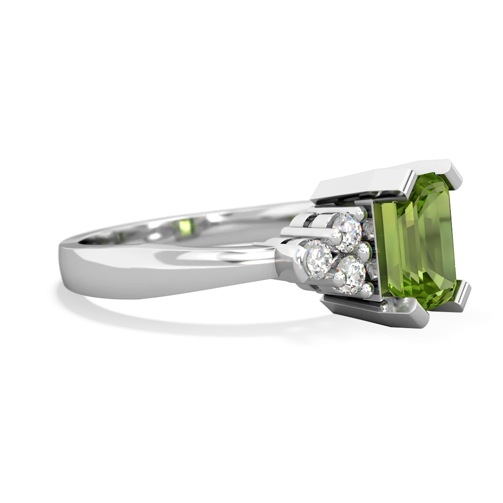 Peridot Timeless Classic 14K White Gold ring R2591