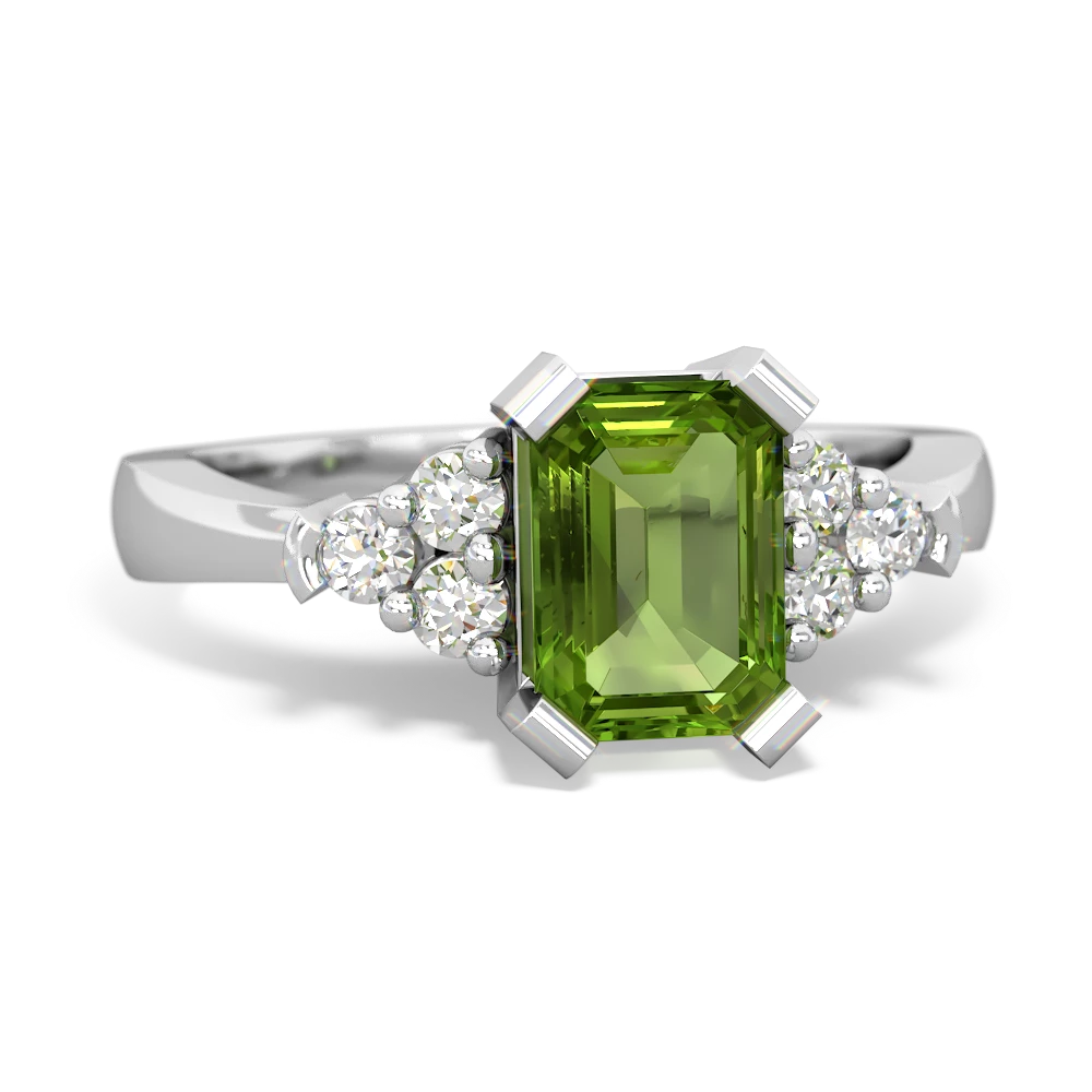 Peridot Timeless Classic 14K White Gold ring R2591