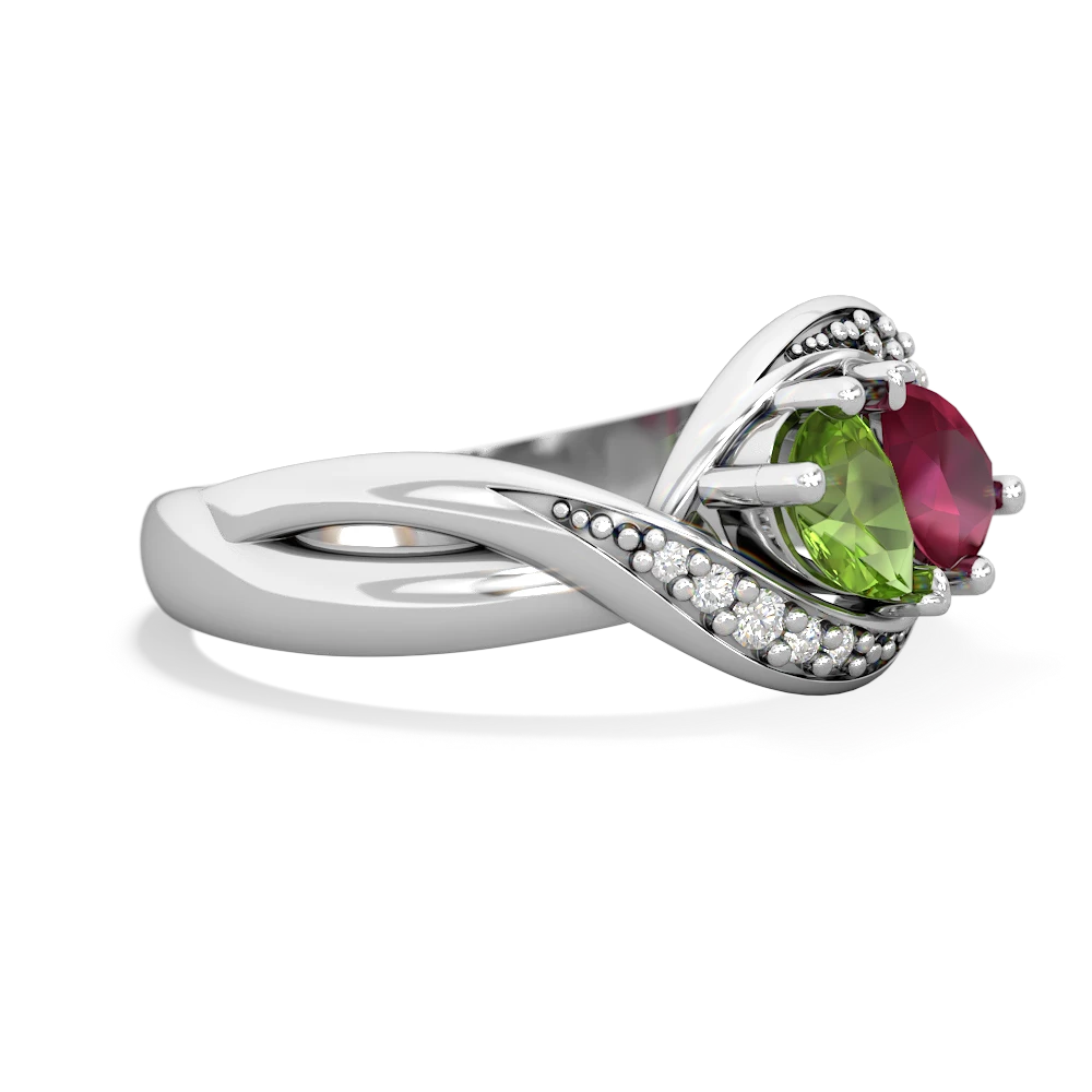 Peridot Summer Winds 14K White Gold ring R5342