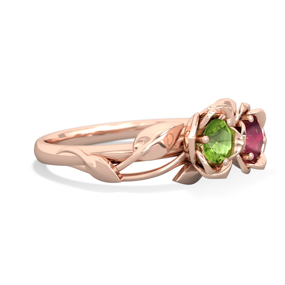 Peridot Rose Garden 14K Rose Gold ring R5510