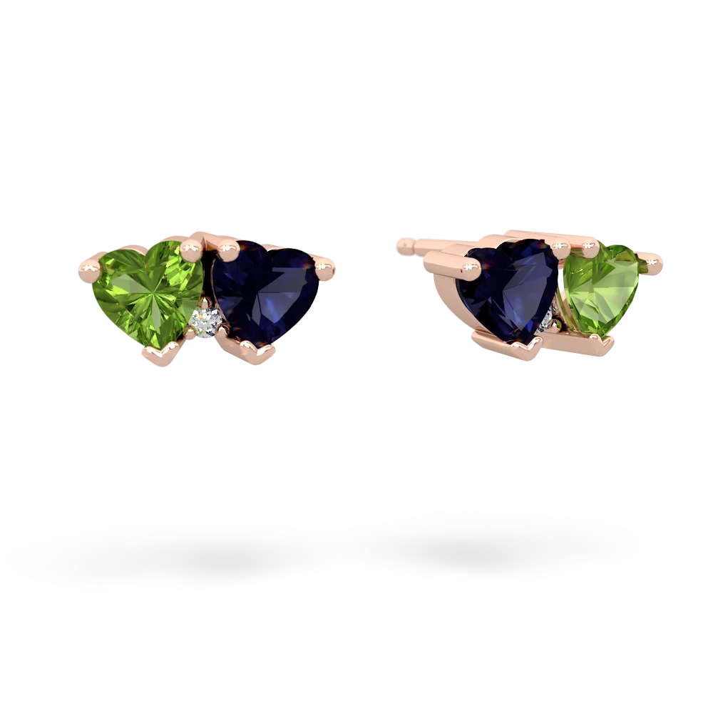 Peridot Sweethearts 14K Rose Gold earrings E5260