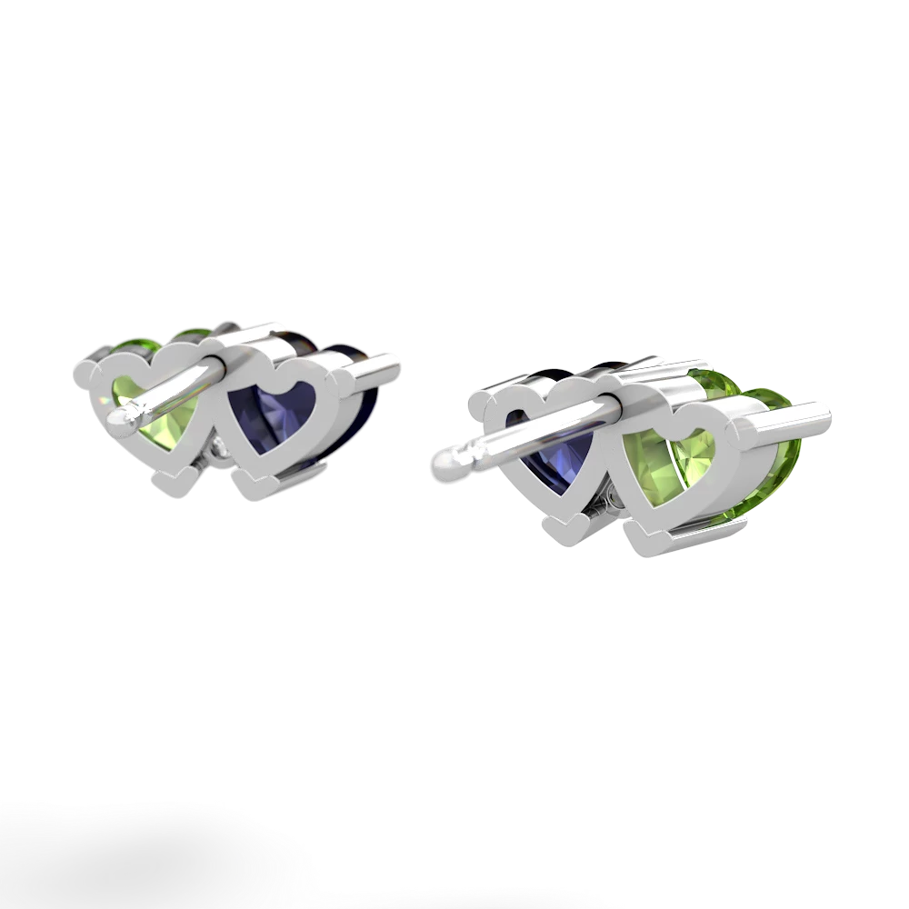 Peridot Sweethearts 14K White Gold earrings E5260