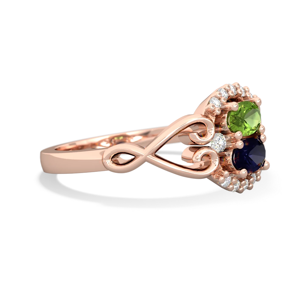 Peridot Love Nest 14K Rose Gold ring R5860