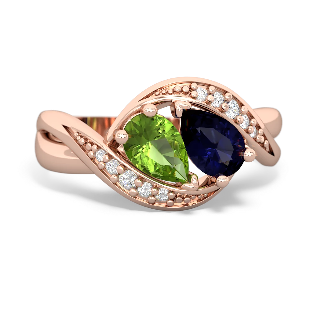 Peridot Summer Winds 14K Rose Gold ring R5342