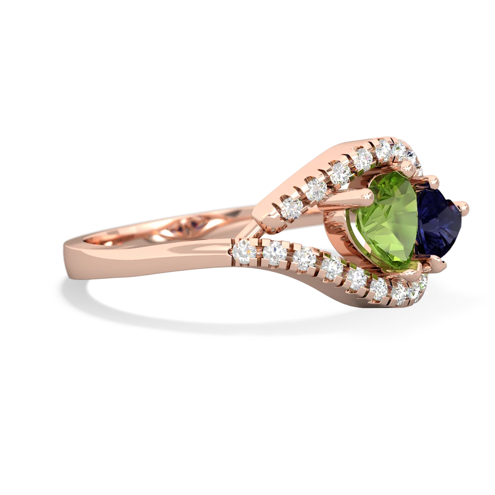 Peridot Mother And Child 14K Rose Gold ring R3010