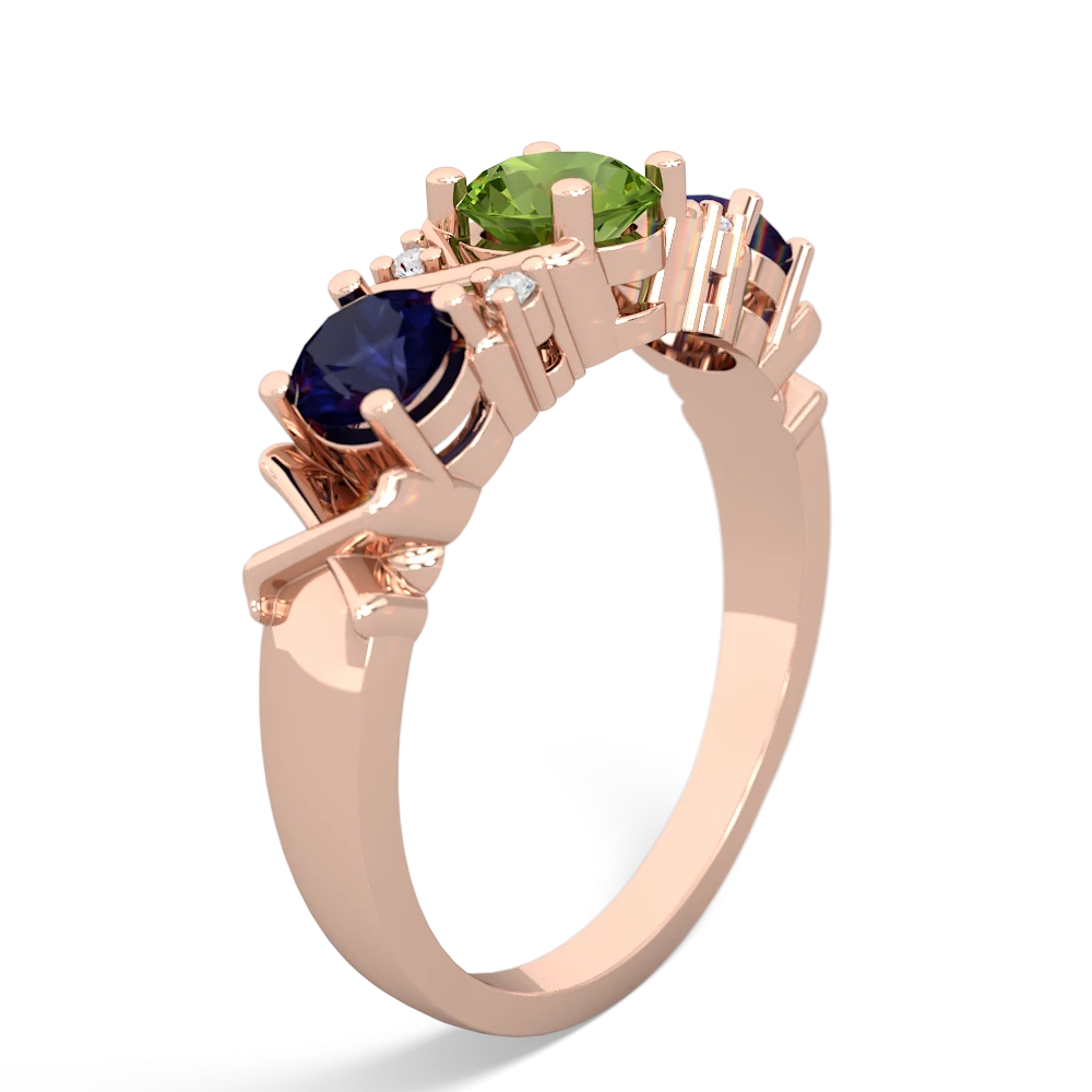 Peridot Hugs And Kisses 14K Rose Gold ring R5016