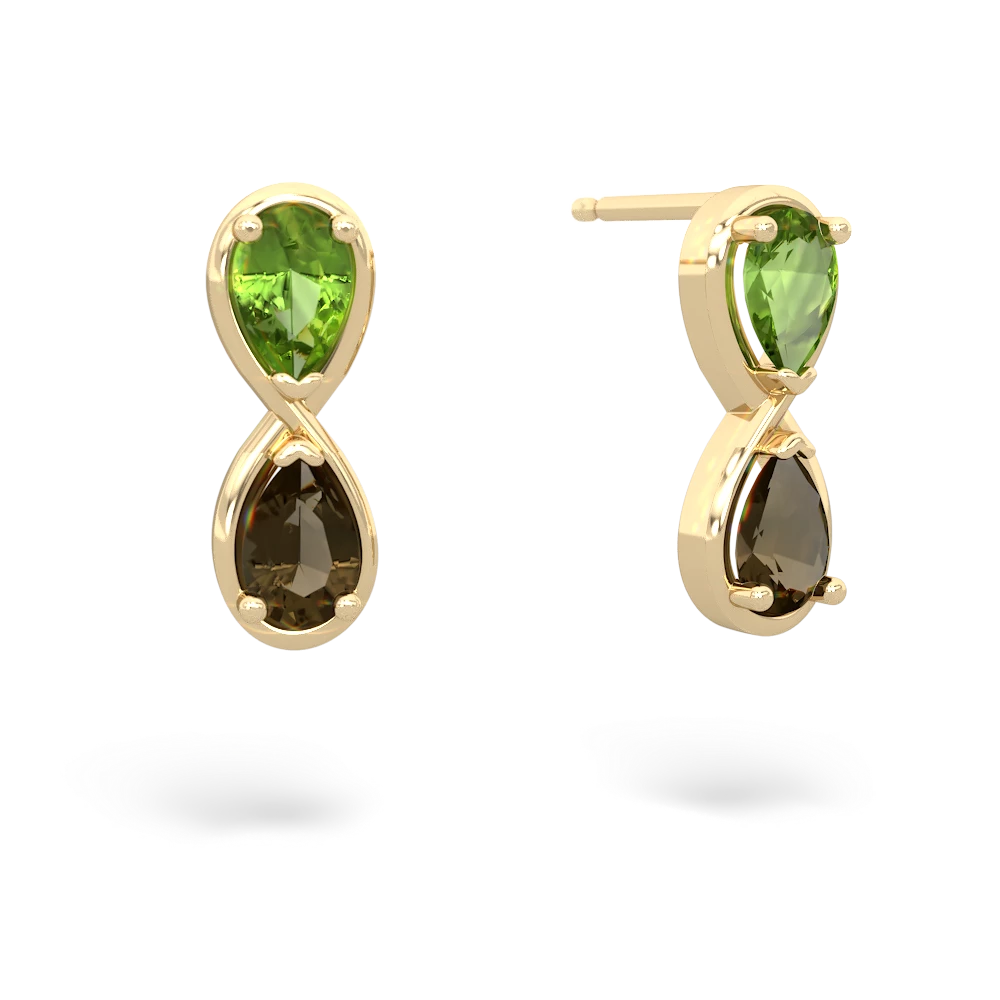 Peridot Infinity 14K Yellow Gold earrings E5050