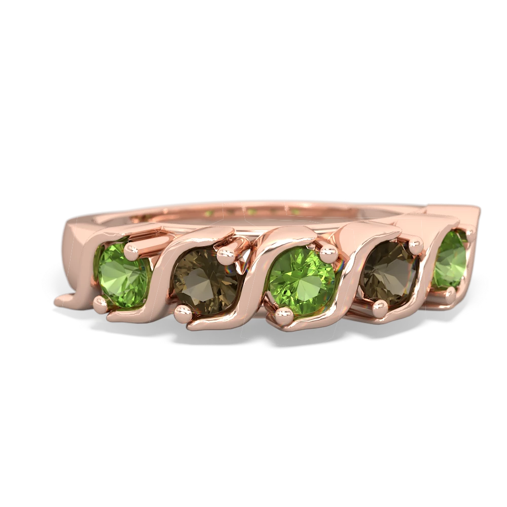 Peridot Anniversary Band 14K Rose Gold ring R2089