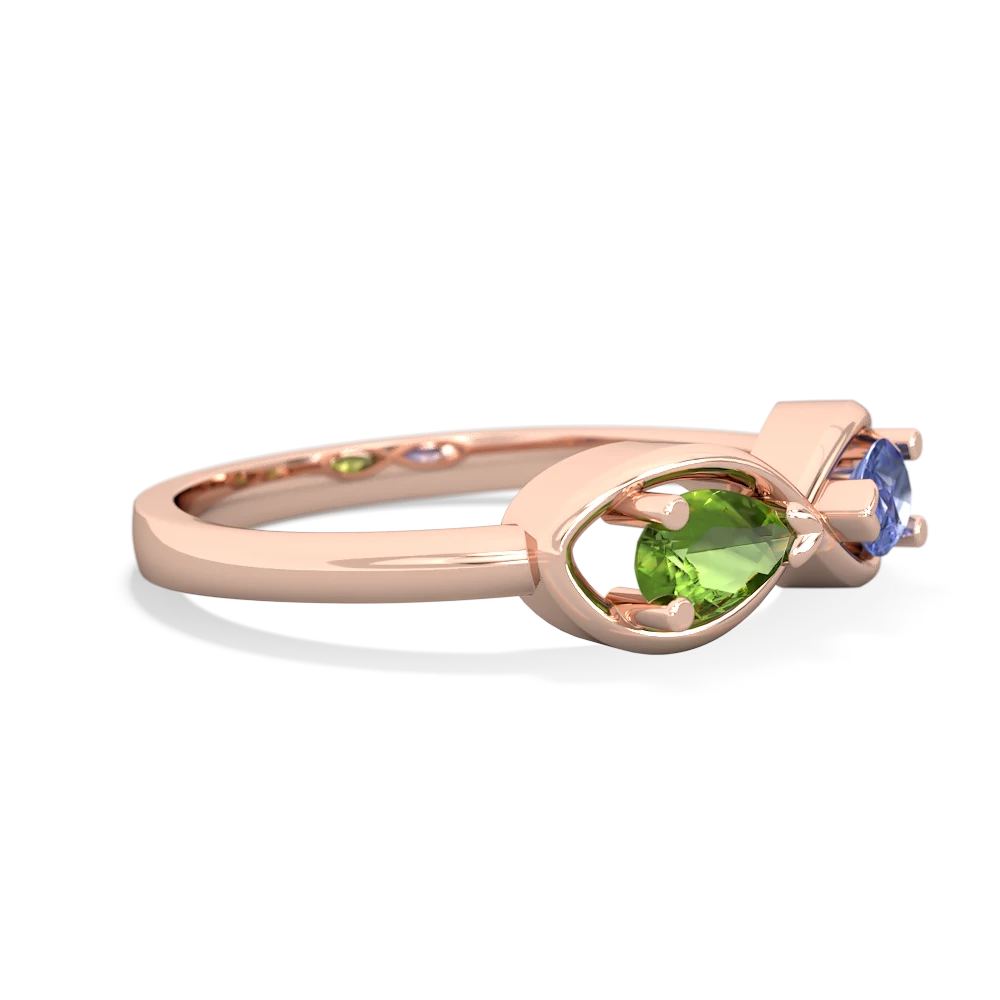 Peridot Infinity 14K Rose Gold ring R5050