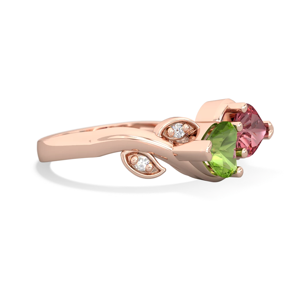 Peridot Floral Elegance 14K Rose Gold ring R5790