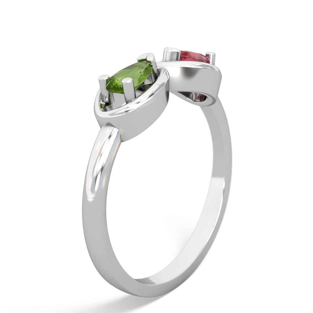 Peridot Infinity 14K White Gold ring R5050