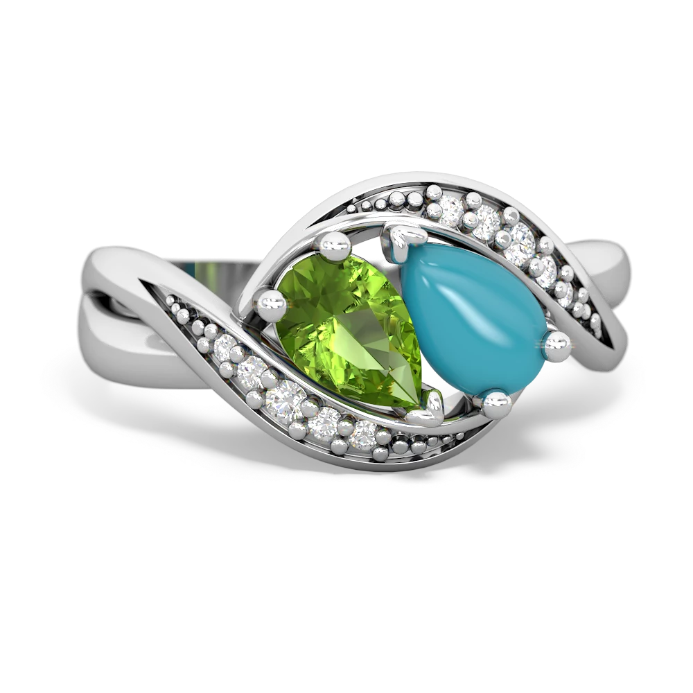 Peridot and sale turquoise ring