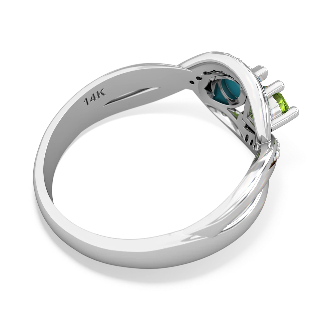 Peridot Summer Winds 14K White Gold ring R5342