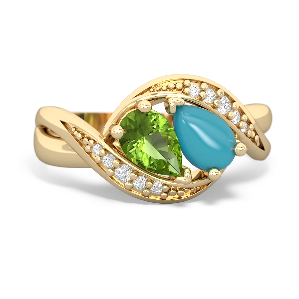 Peridot Summer Winds 14K Yellow Gold ring R5342