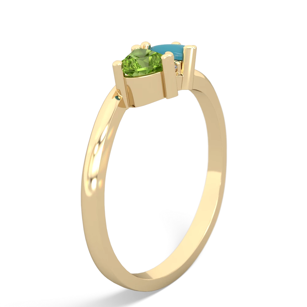 Peridot Sweethearts 14K Yellow Gold ring R5260