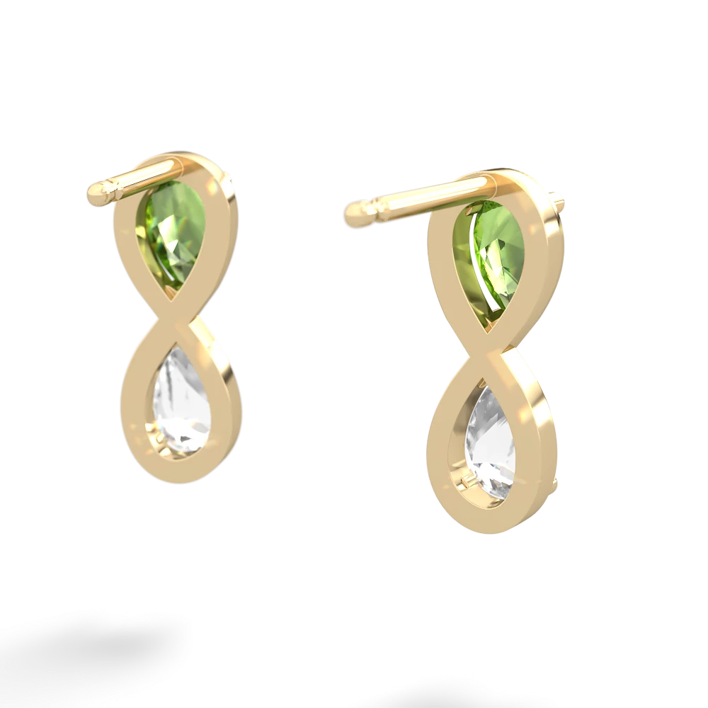 Peridot Infinity 14K Yellow Gold earrings E5050