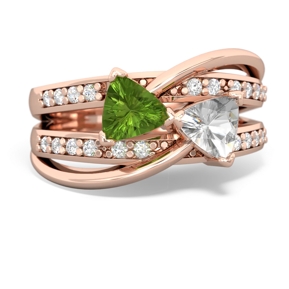 Peridot Bowtie 14K Rose Gold ring R2360