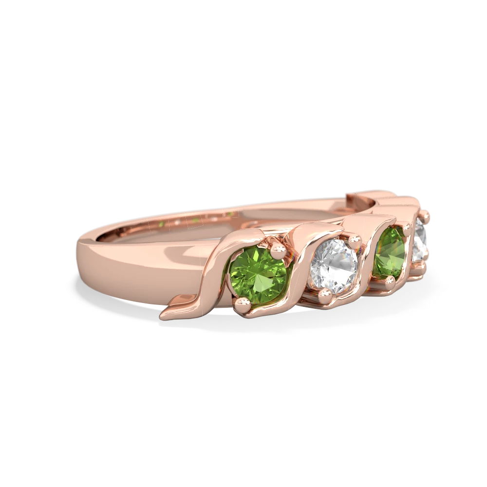 Peridot Anniversary Band 14K Rose Gold ring R2089