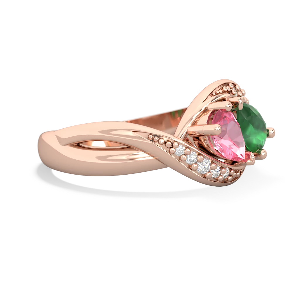 Lab Pink Sapphire Summer Winds 14K Rose Gold ring R5342