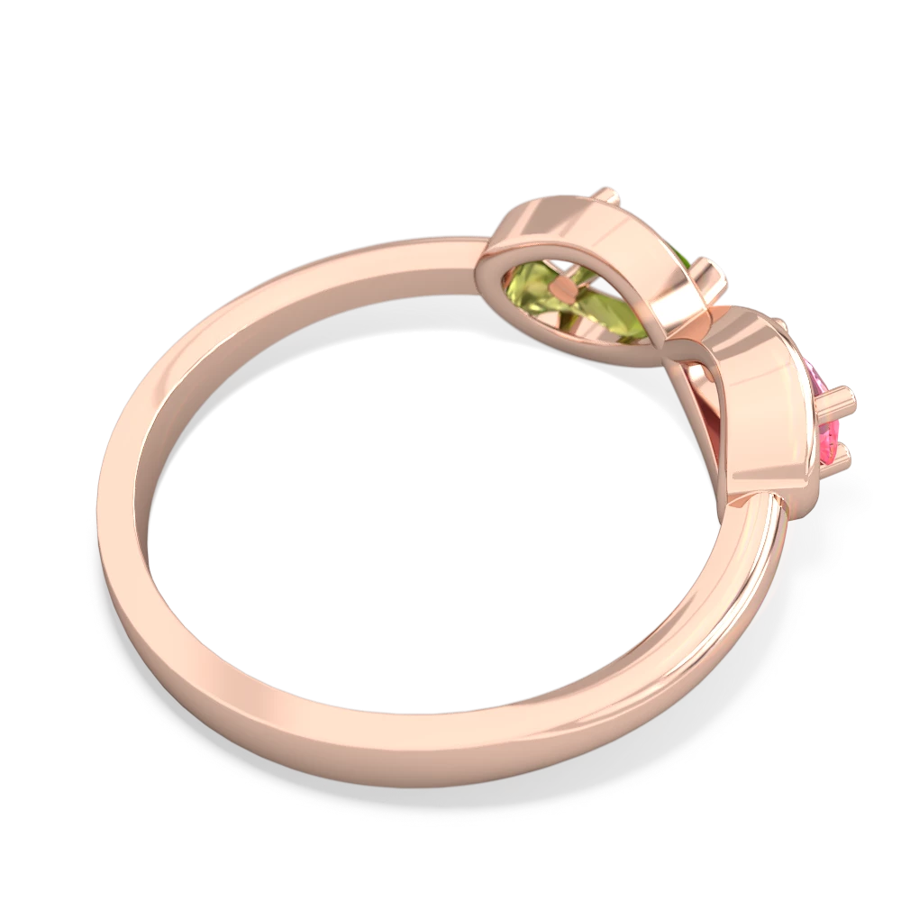 Lab Pink Sapphire Infinity 14K Rose Gold ring R5050