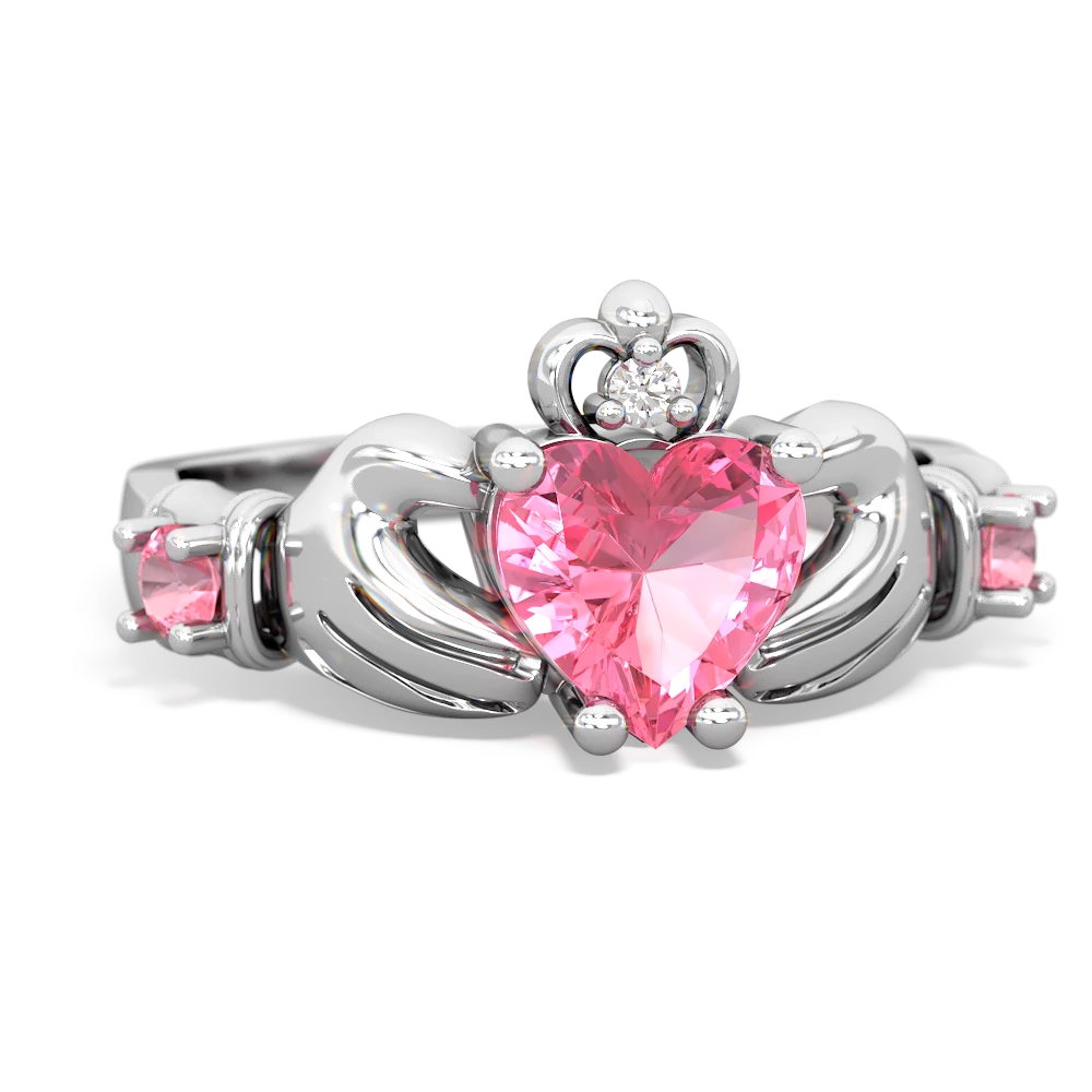 London Topaz Claddagh Keepsake 14K White Gold ring R5245