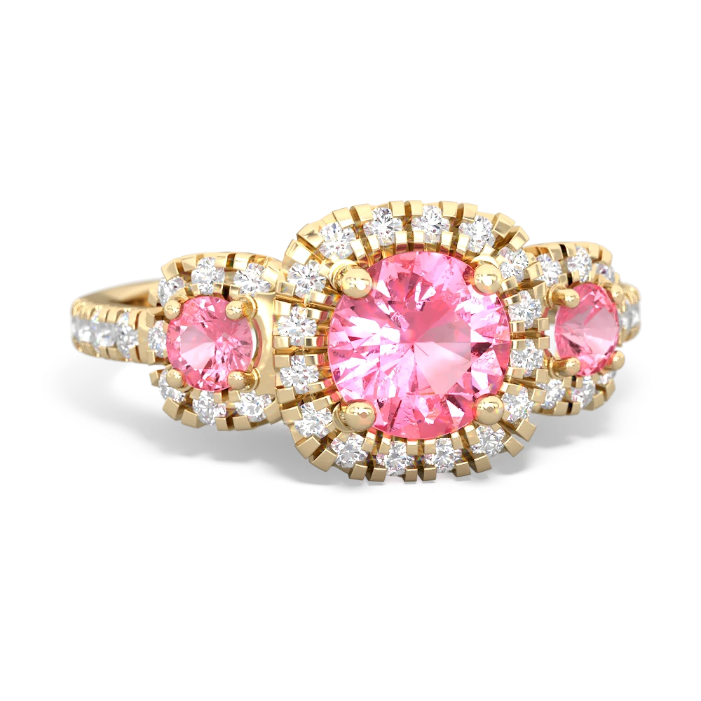 Ruby Regal Halo 14K Yellow Gold ring R5350