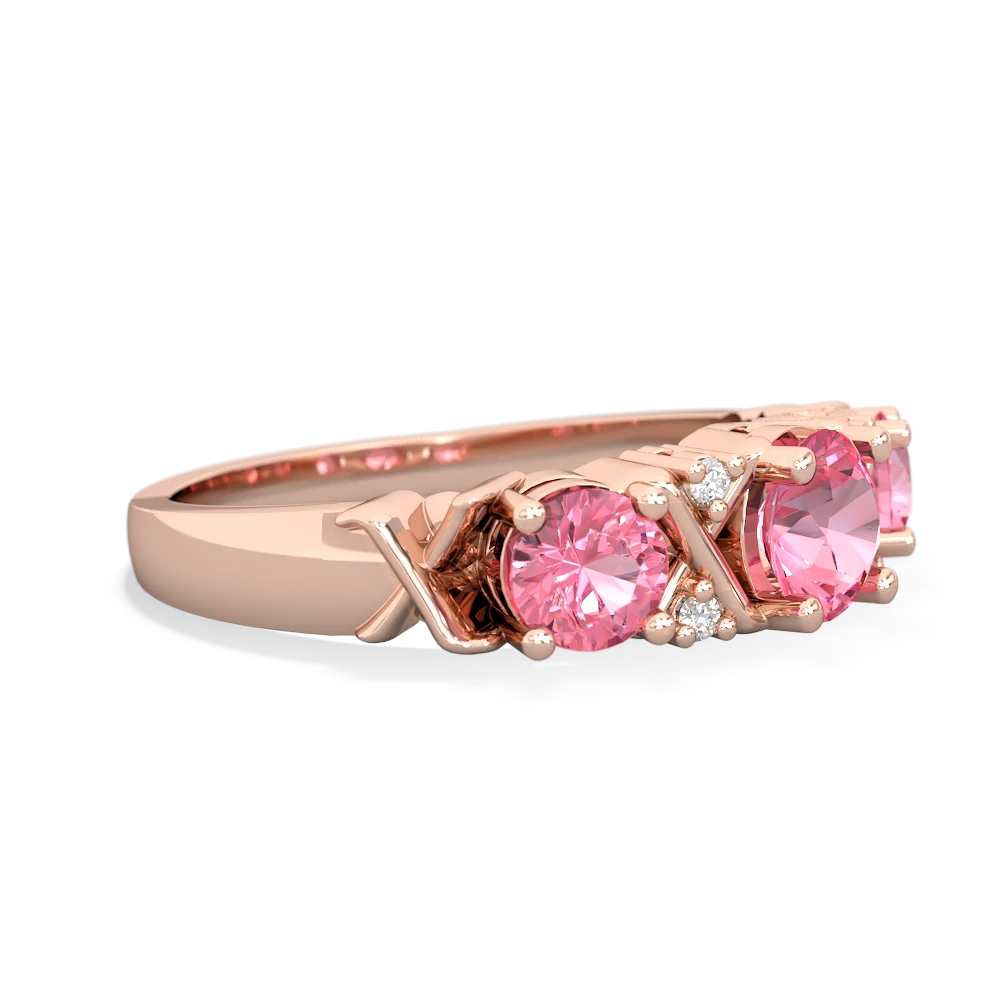 Garnet Hugs And Kisses 14K Rose Gold ring R5016